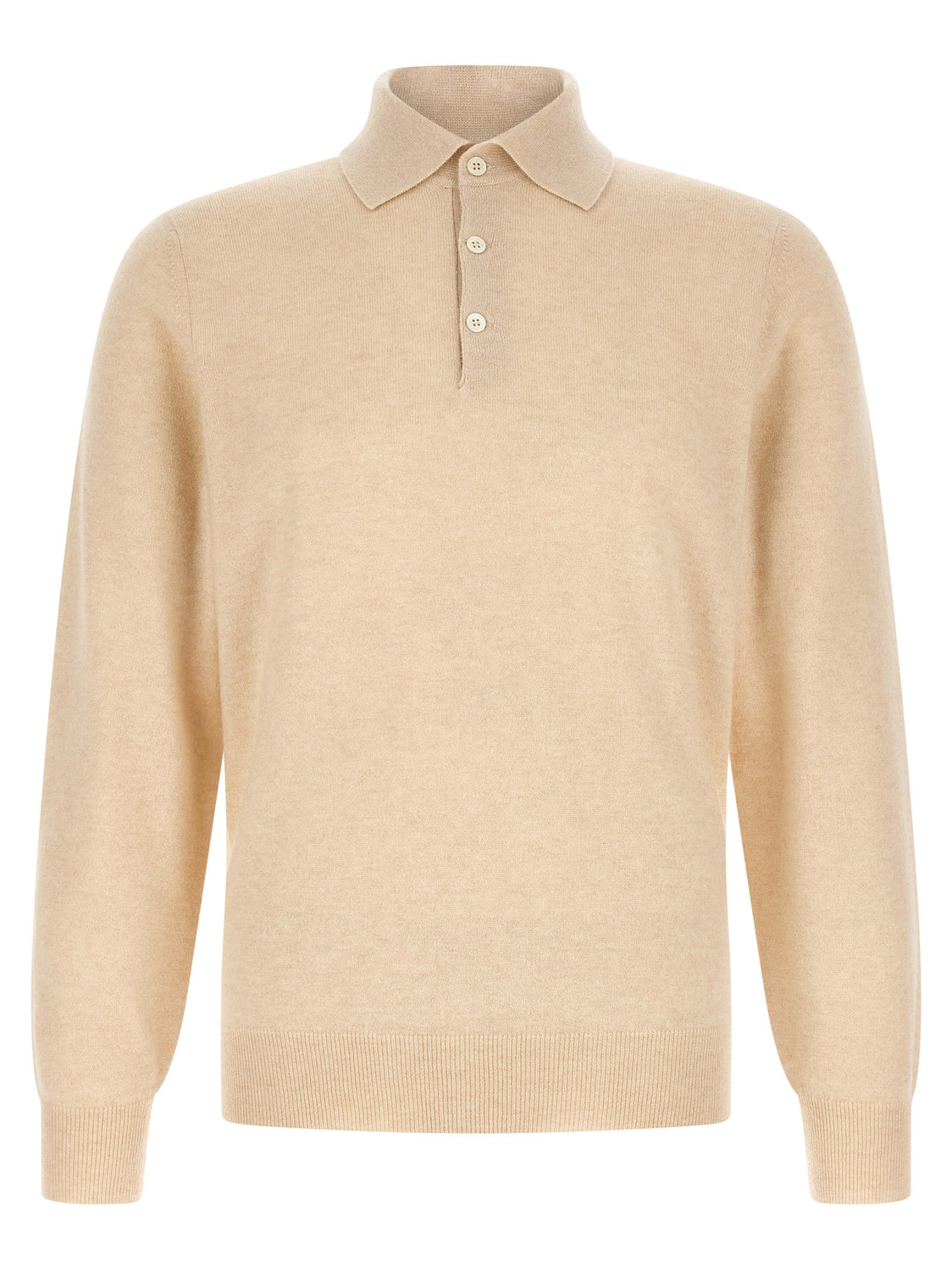 Beige Cashmere Polo Shirt