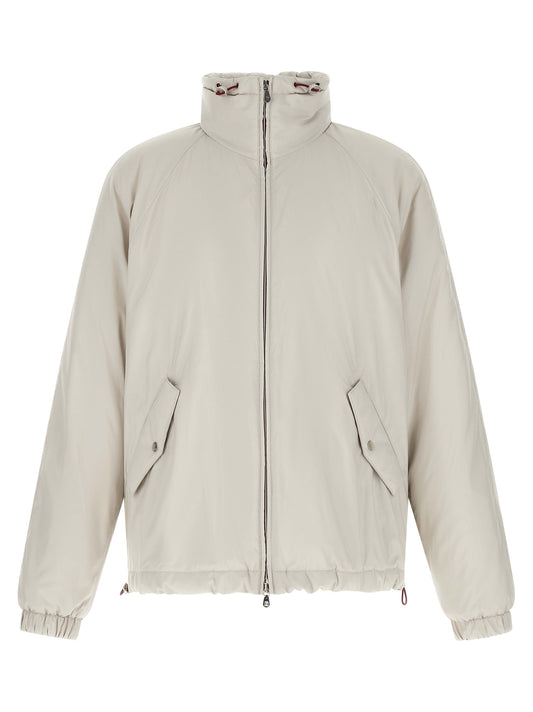 White Polyester Shell Jacket