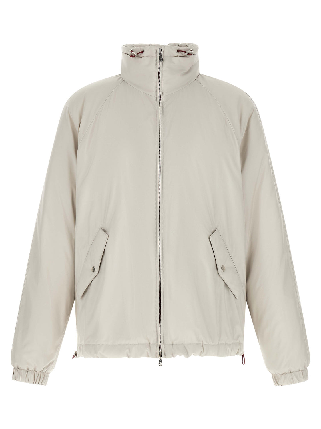 White Polyester Shell Jacket