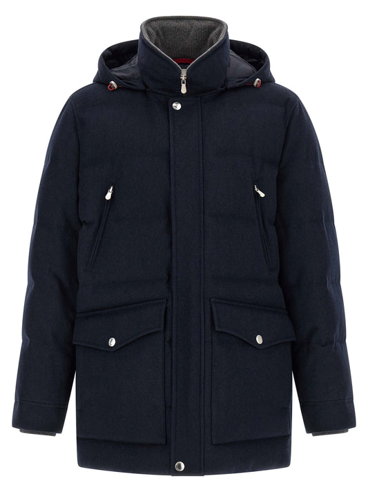 Blue Wool Parka