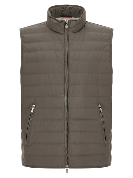 Bicolor Polyester Sleeveless Jacket