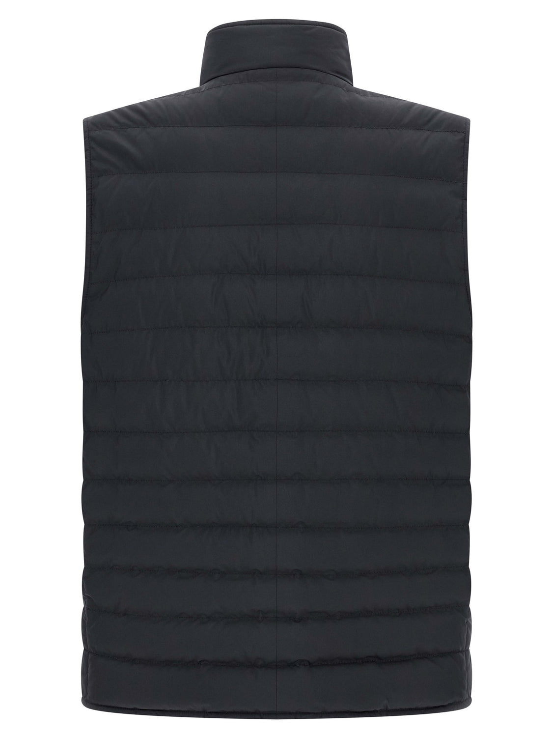Blue Polyester Sleeveless Jacket