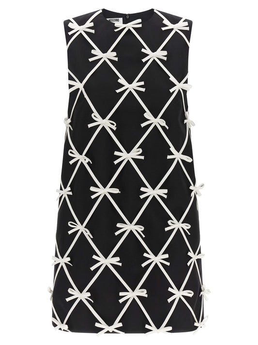 Bicolor Virgin Wool Short Dress