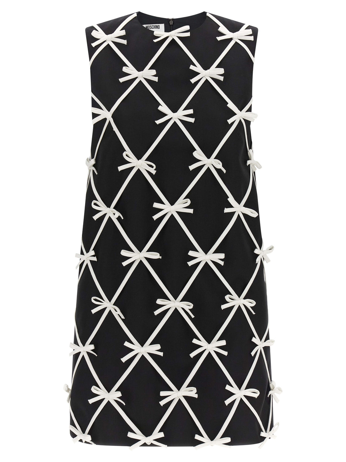 Bicolor Virgin Wool Short Dress