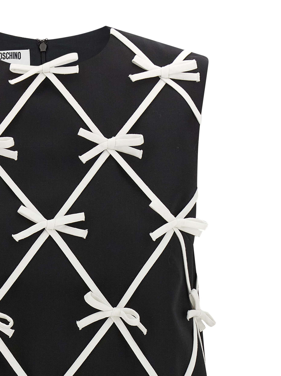 Bicolor Virgin Wool Short Dress