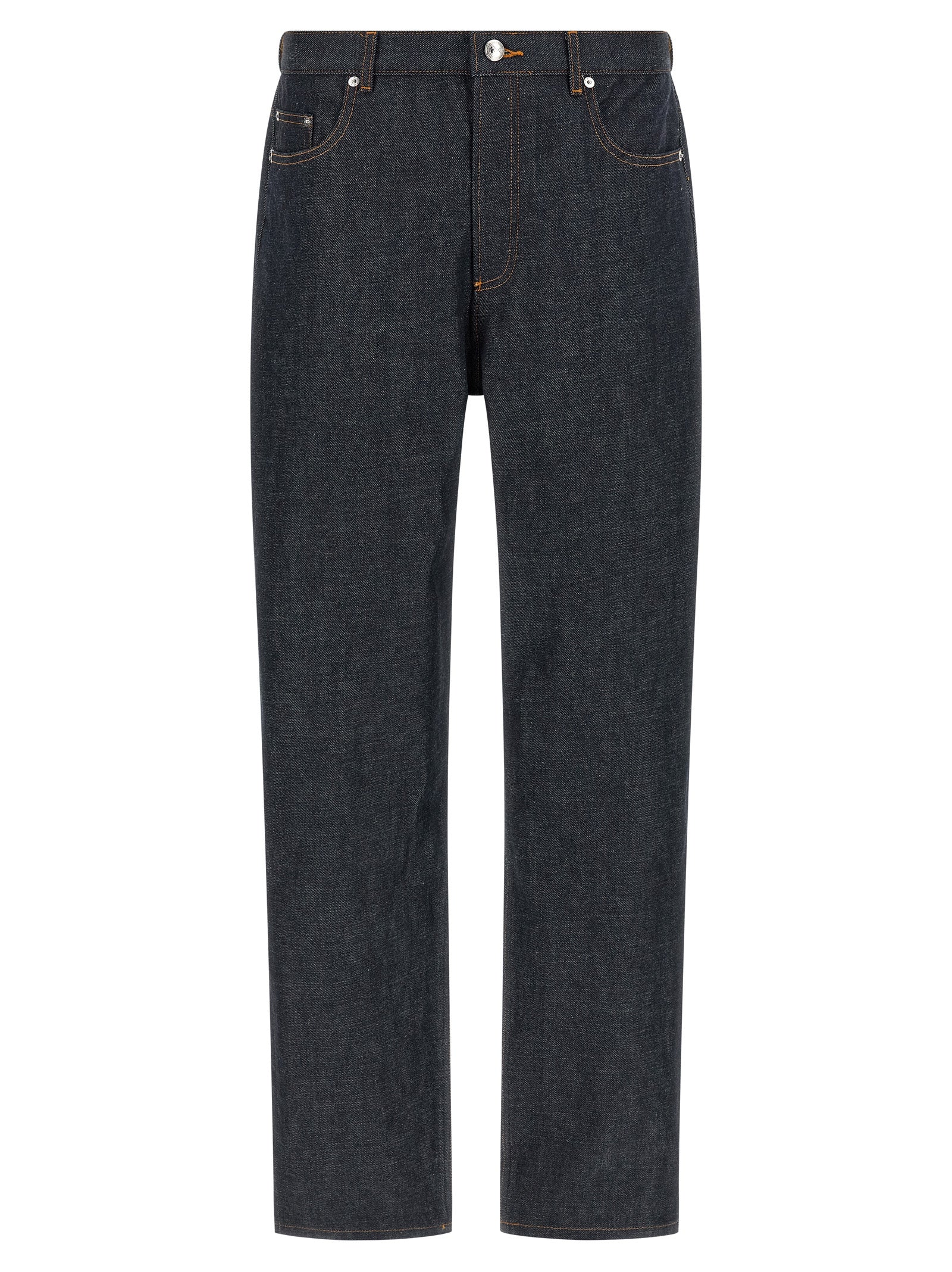 Blue Cotton Relaxed Fit Jeans