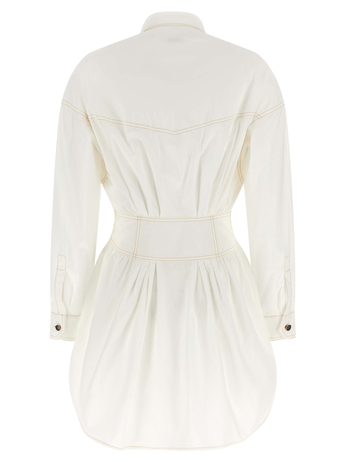 White Cotton Short Dress