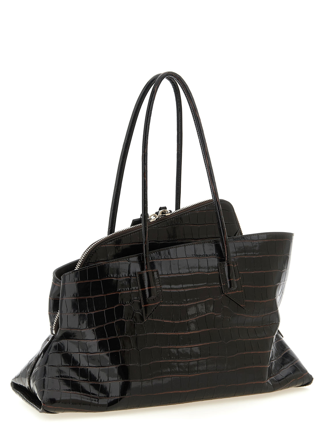 Brown Bovine Leather Shoulder Bag