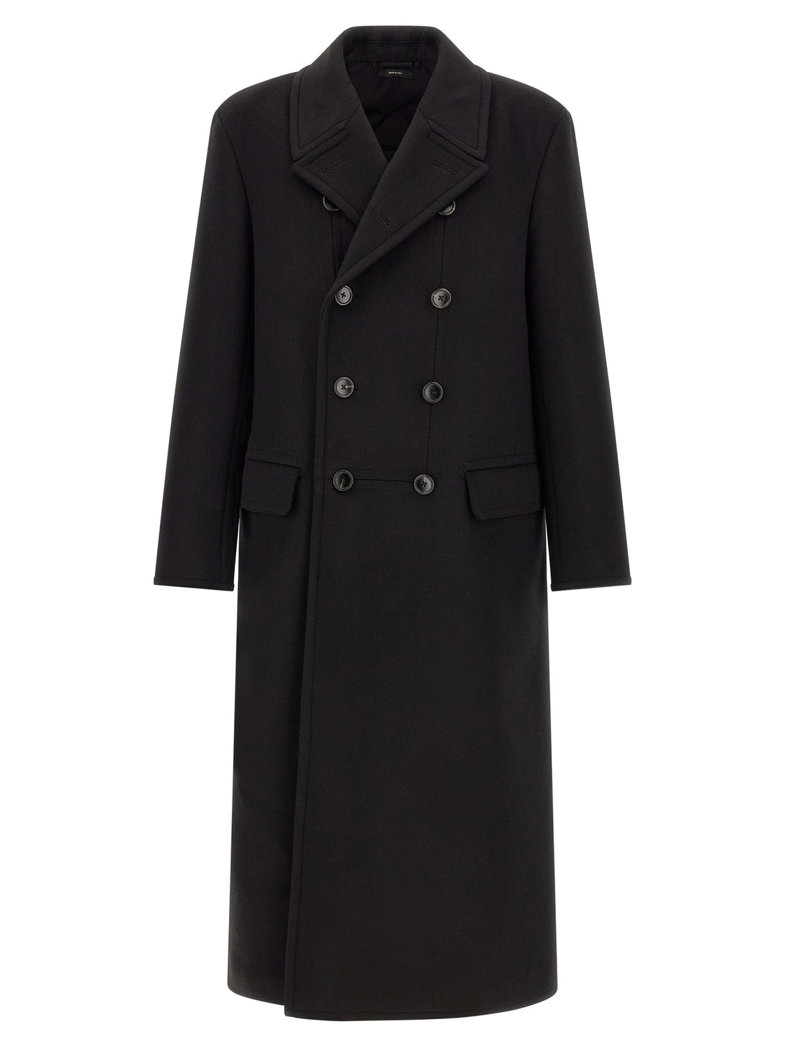 Black Virgin Wool Coat