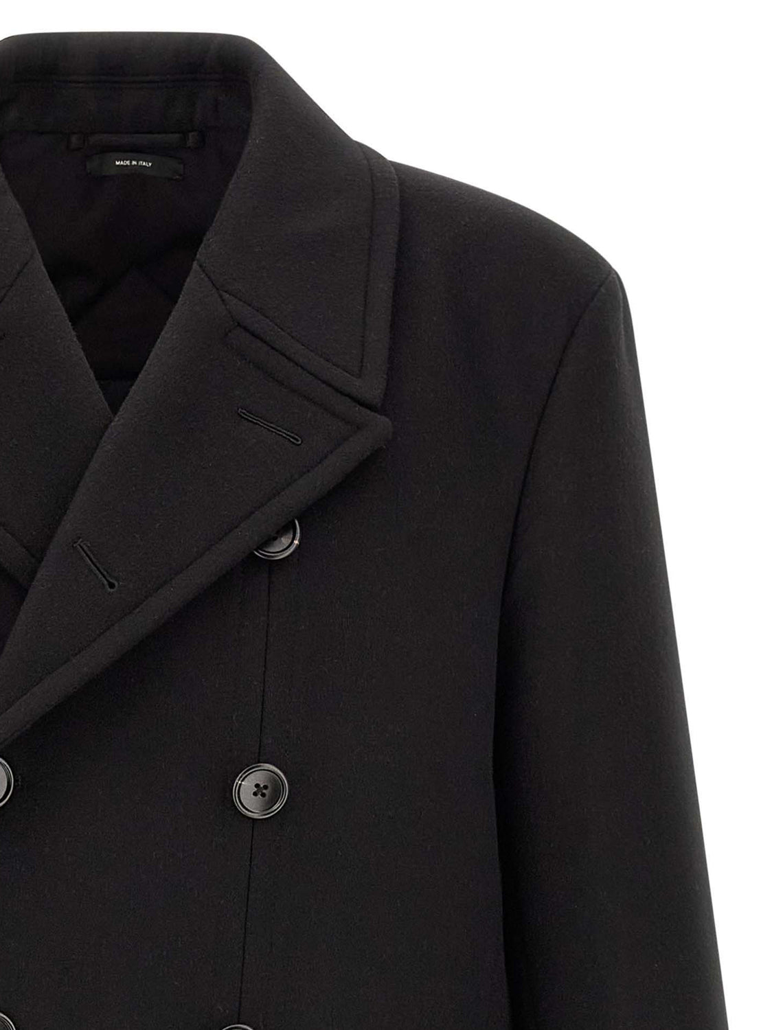 Black Virgin Wool Coat