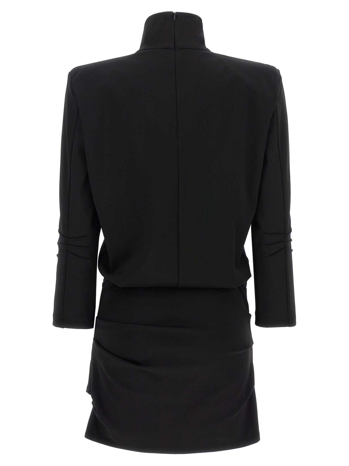 Black Viscose Short Dress