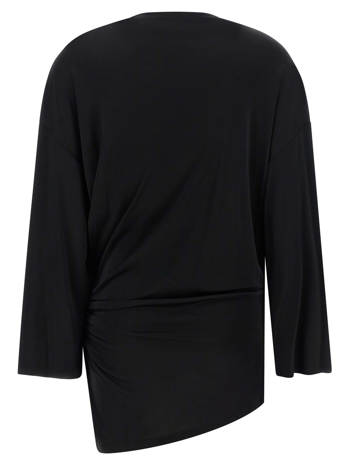 Black Viscose Short Dress