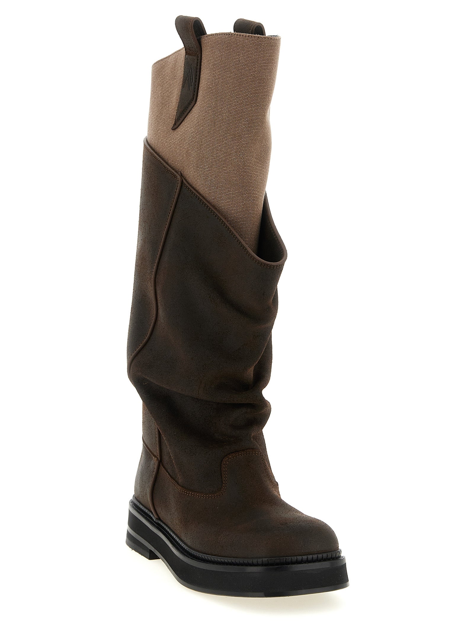 Brown Calf Leather Bos Taurus Over The Knee