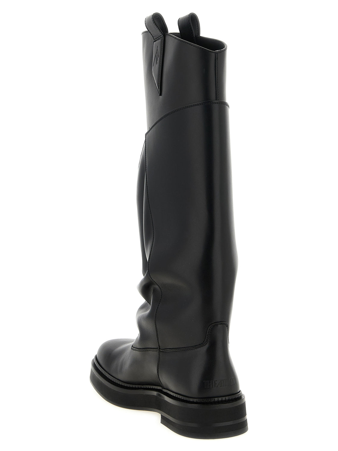 Black Calfskin Over The Knee