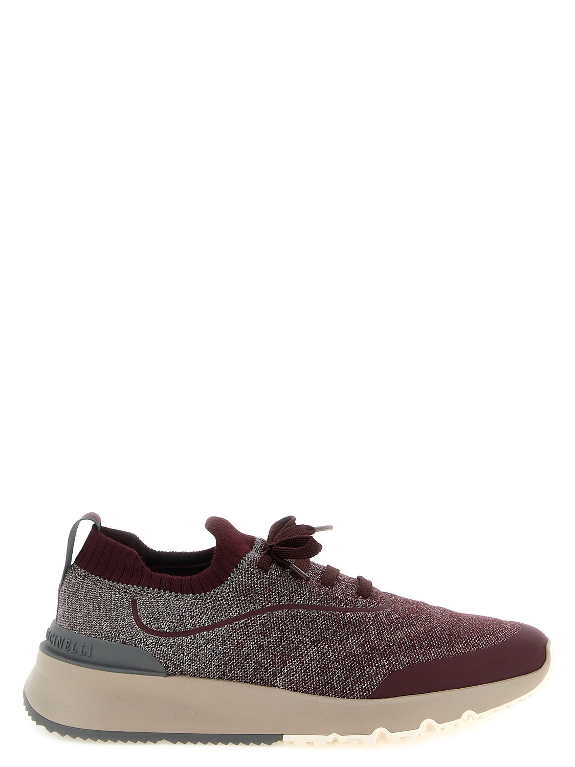 Bordeaux Cotton Athletic Sneakers