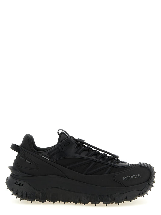 Black Leather Athletic Sneakers
