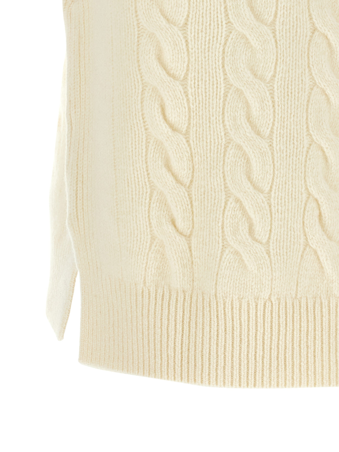 White Wool Sleeveless Jacket