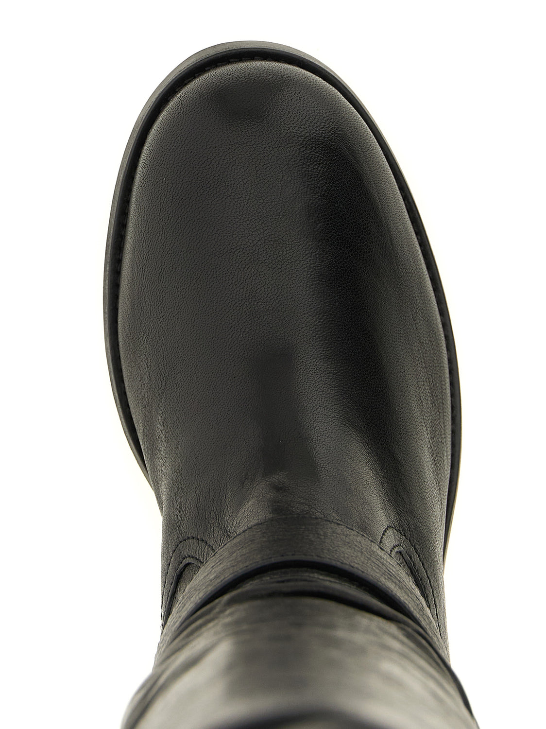 Black Leather Over The Knee