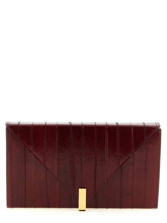 Bordeaux Leather Clutch Bag