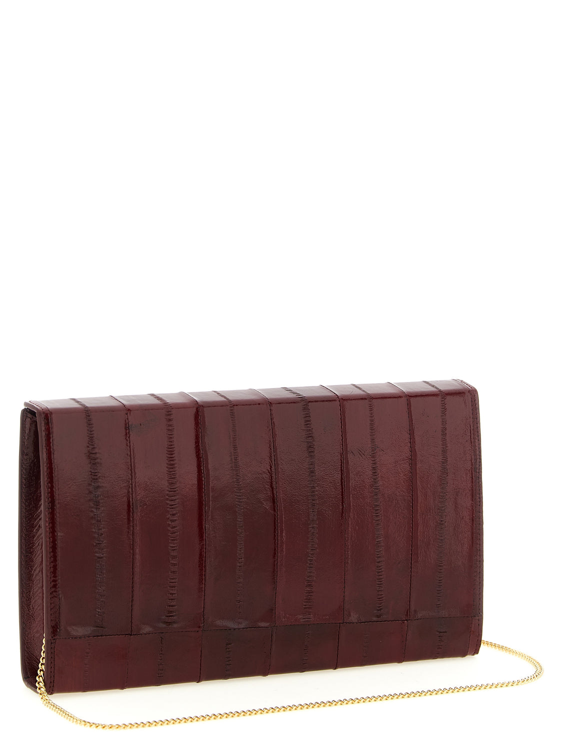 Bordeaux Leather Clutch Bag