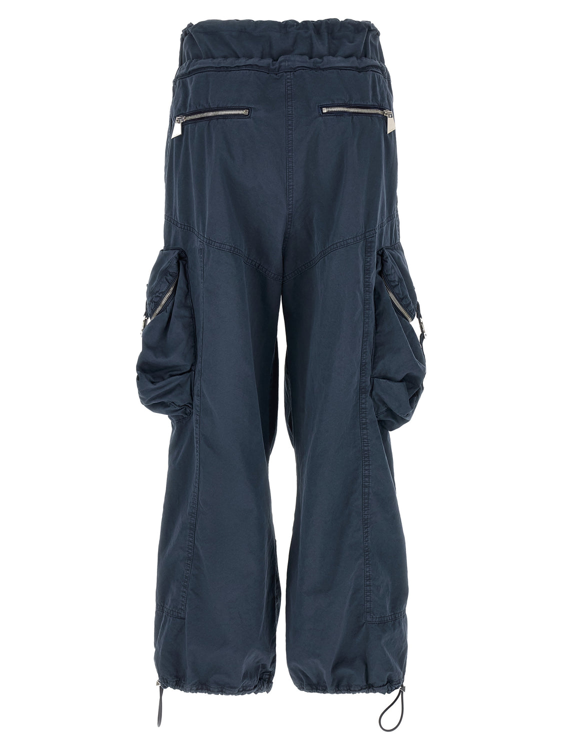 Blue Cotton Cargo Pants
