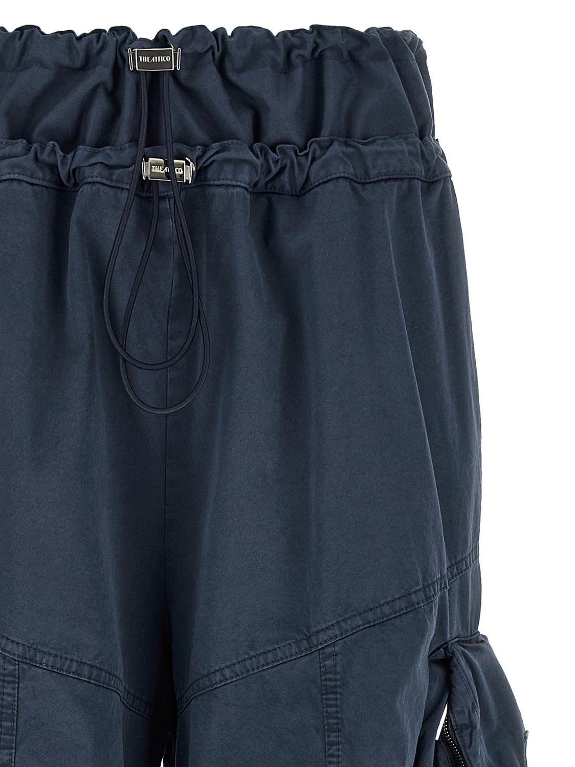 Blue Cotton Cargo Pants