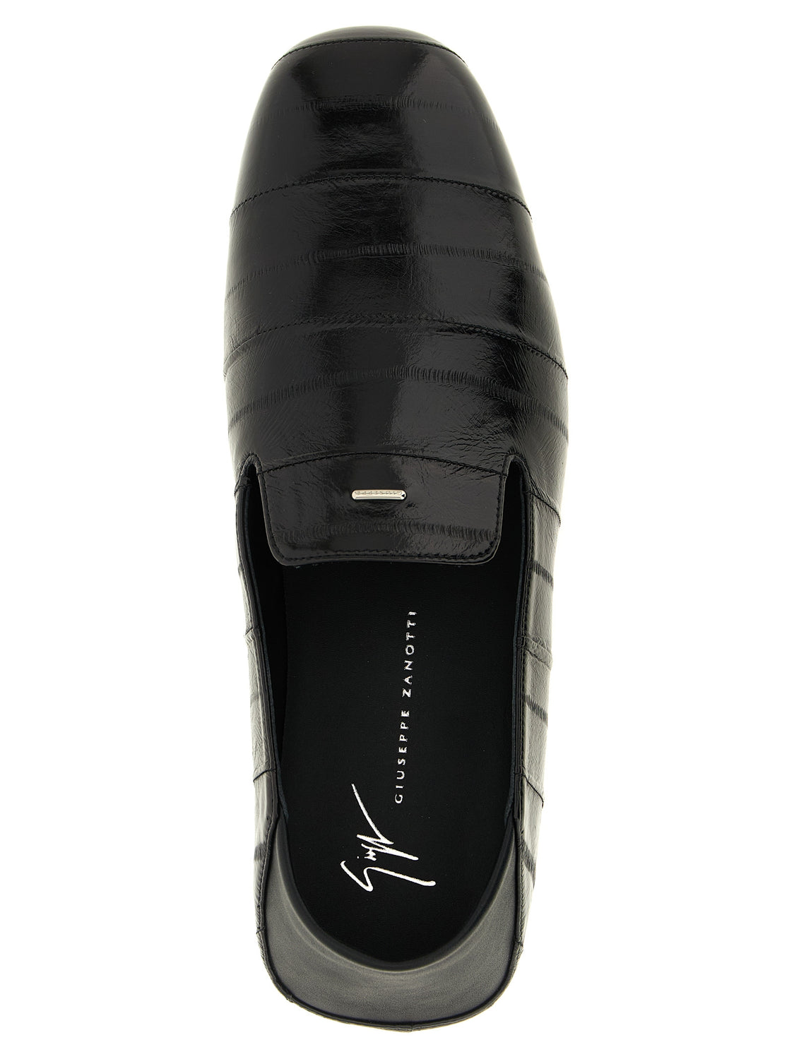 Black Leather Slip-On Loafers