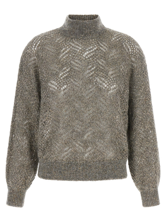 Gray Polyamide Cardigan