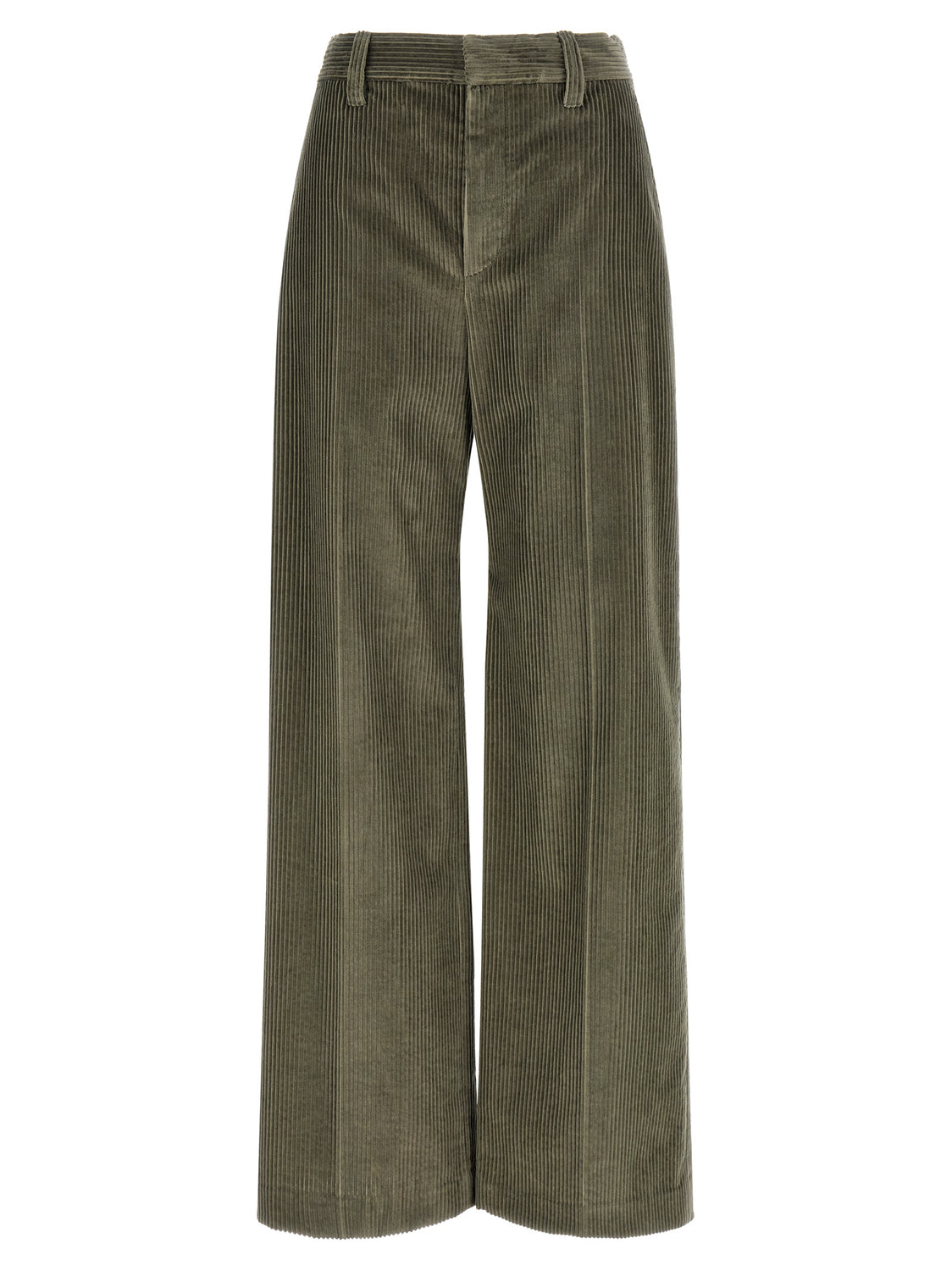 Bicolor Cotton Flared Pants