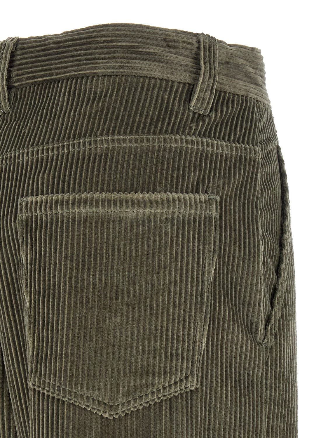 Bicolor Cotton Flared Pants