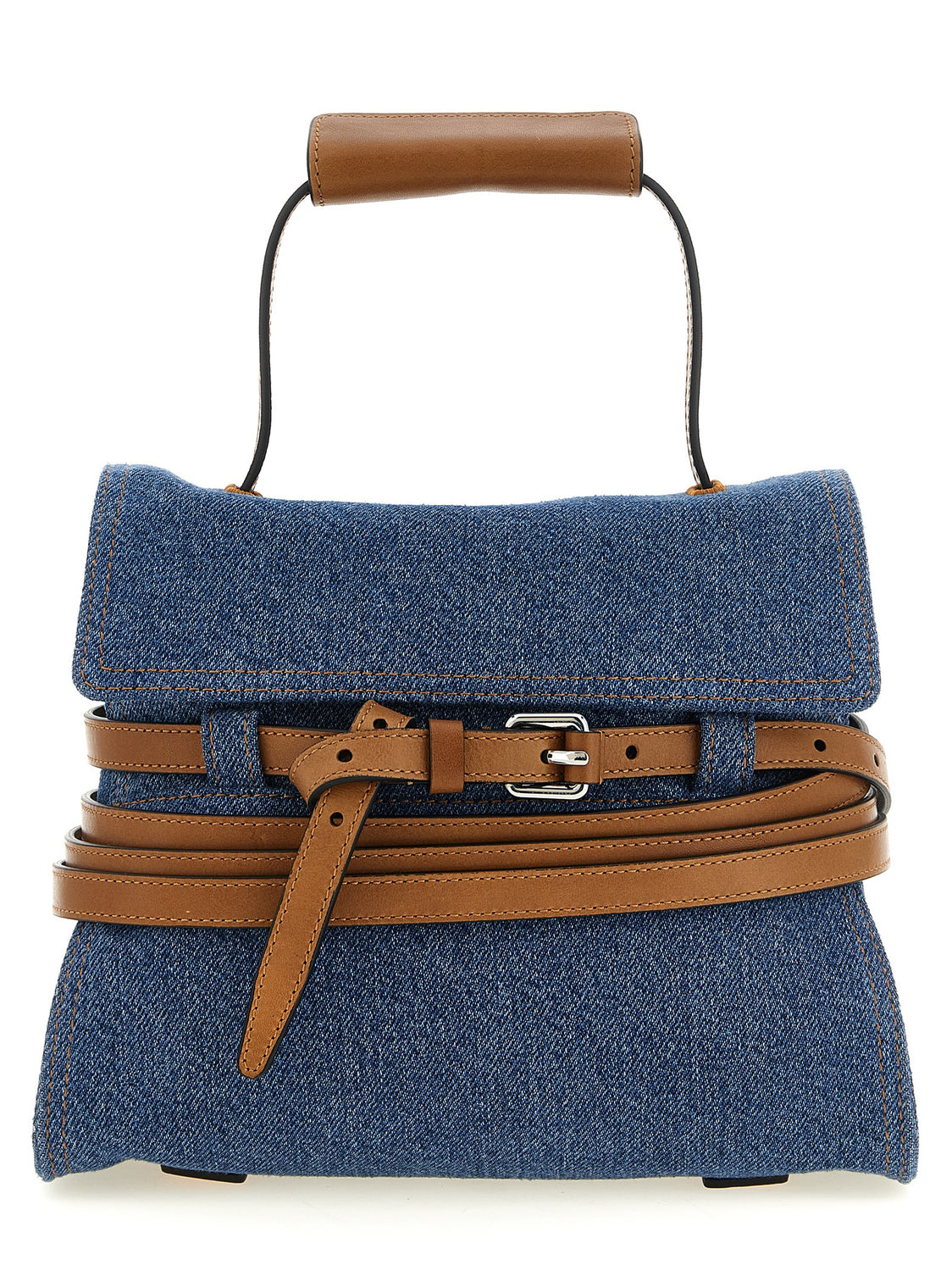 Blue Cotton Handbag