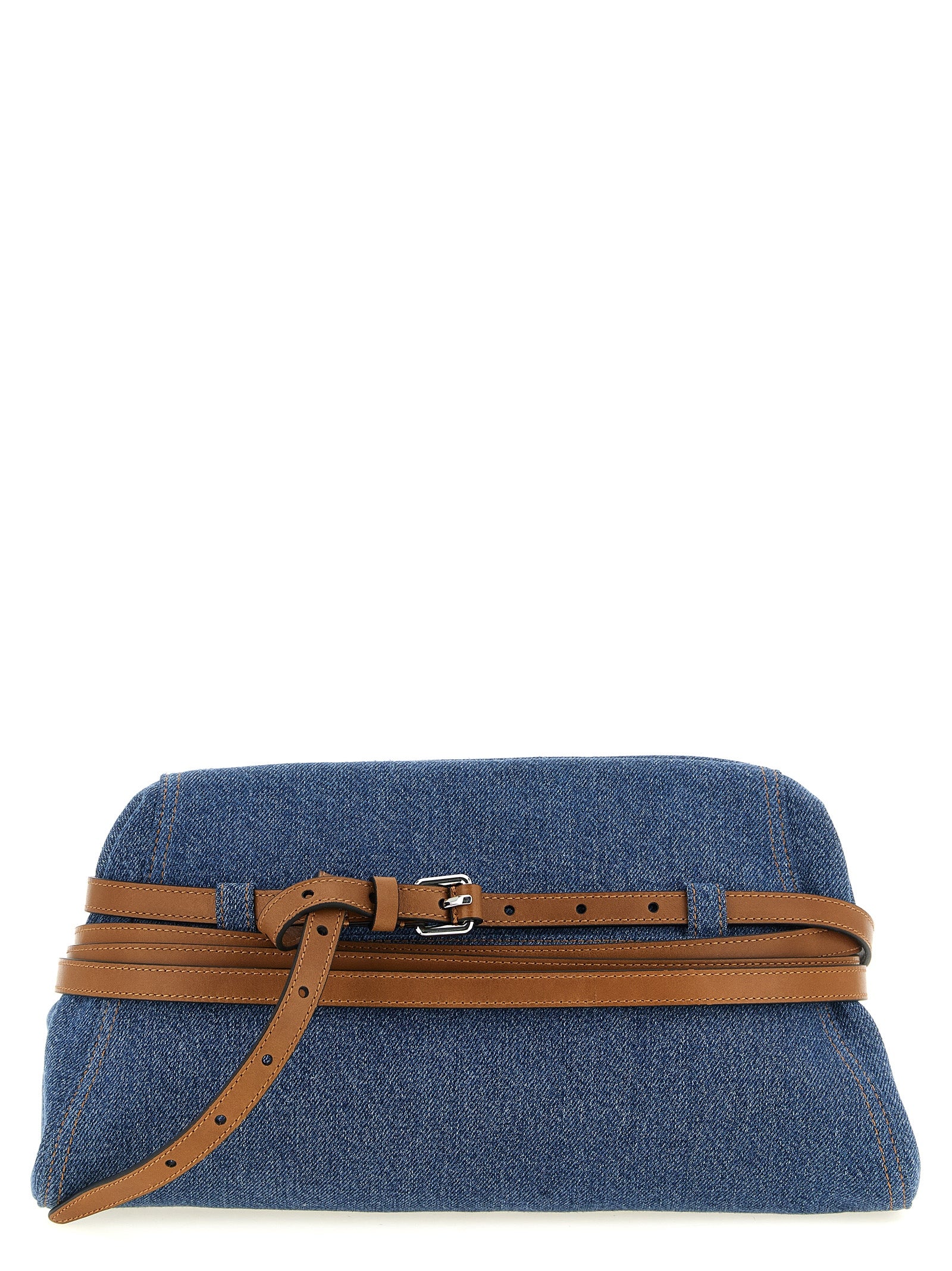 Blue Cotton Clutch Bag
