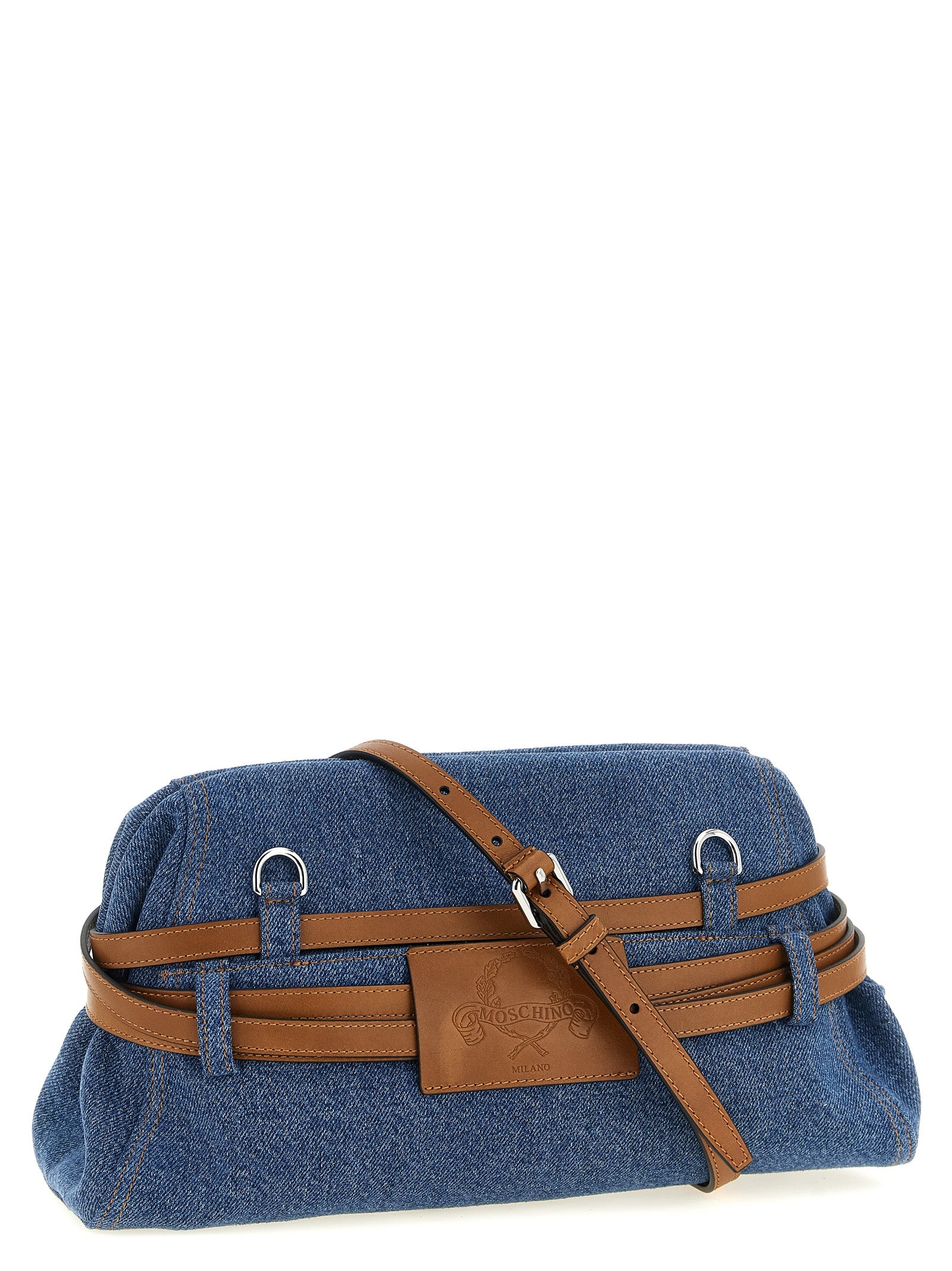 Blue Cotton Clutch Bag