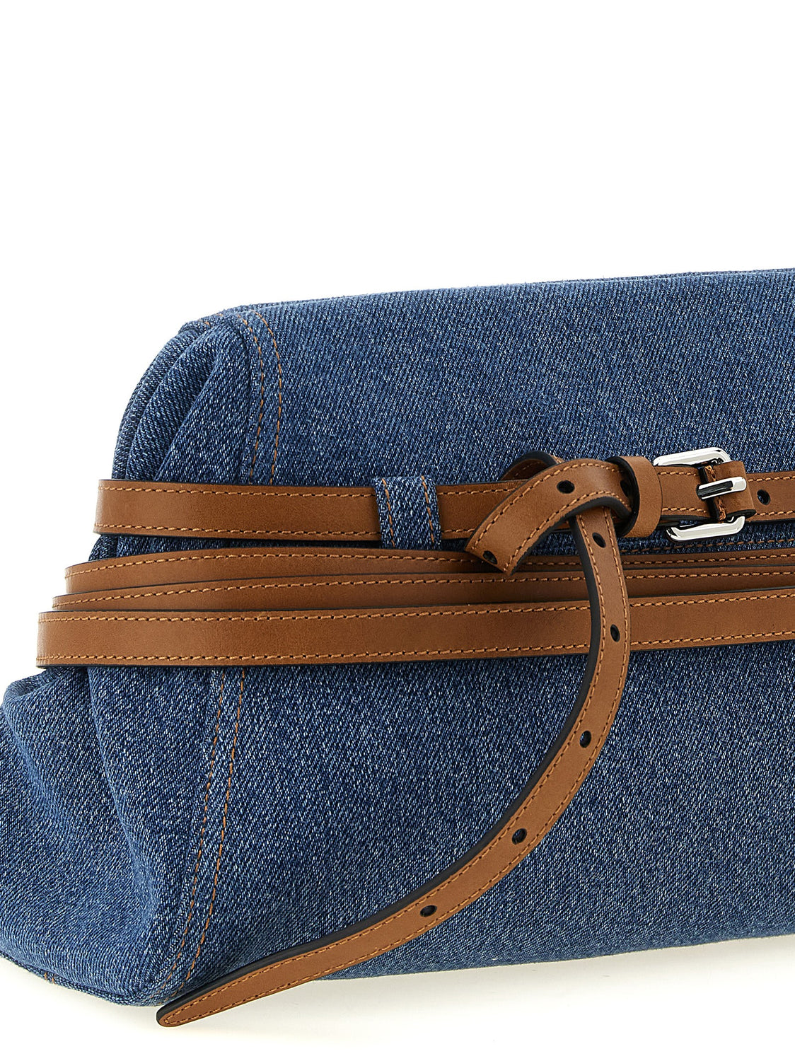 Blue Cotton Clutch Bag