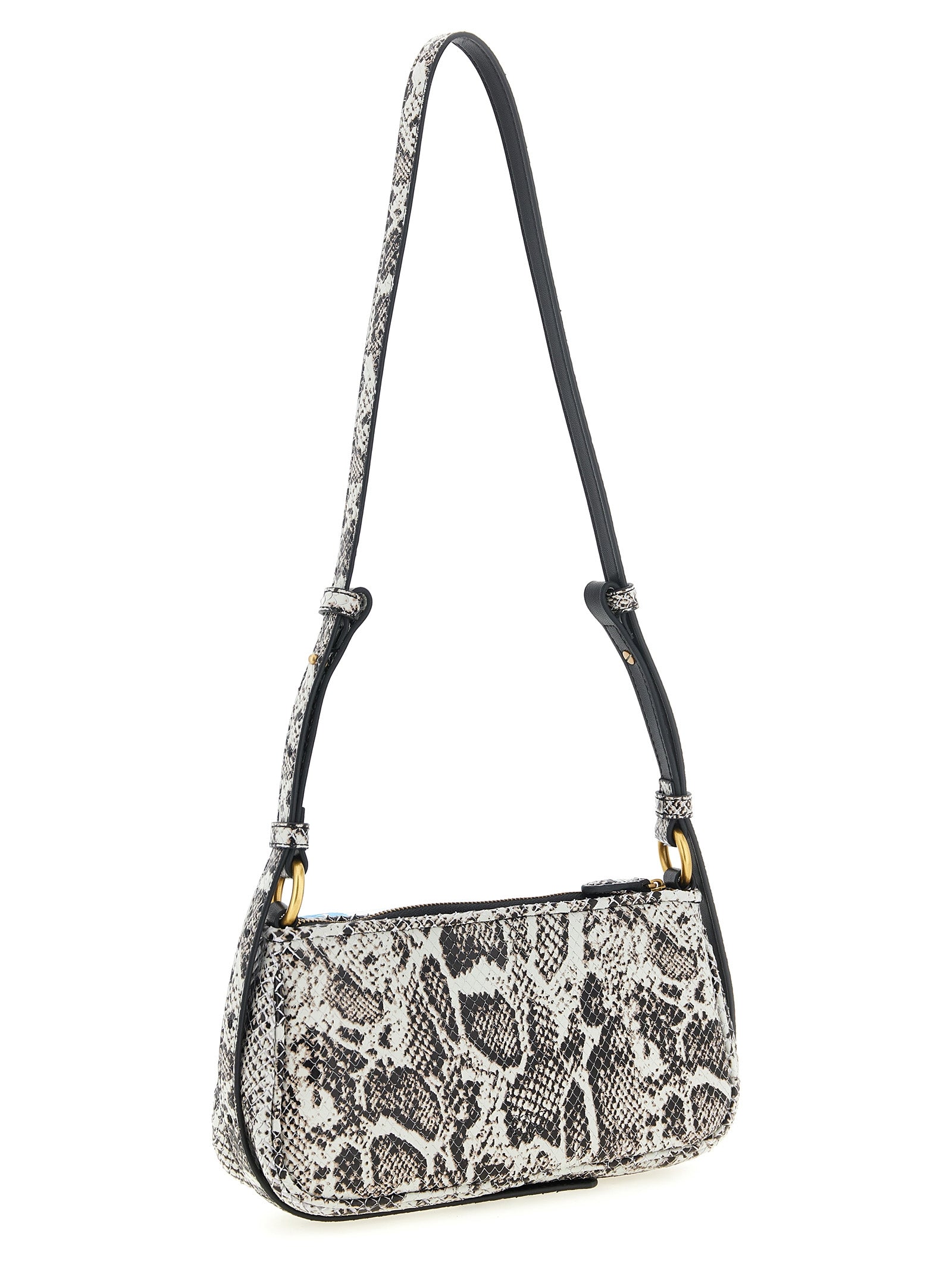 Gray Calfskin Crossbody Bag