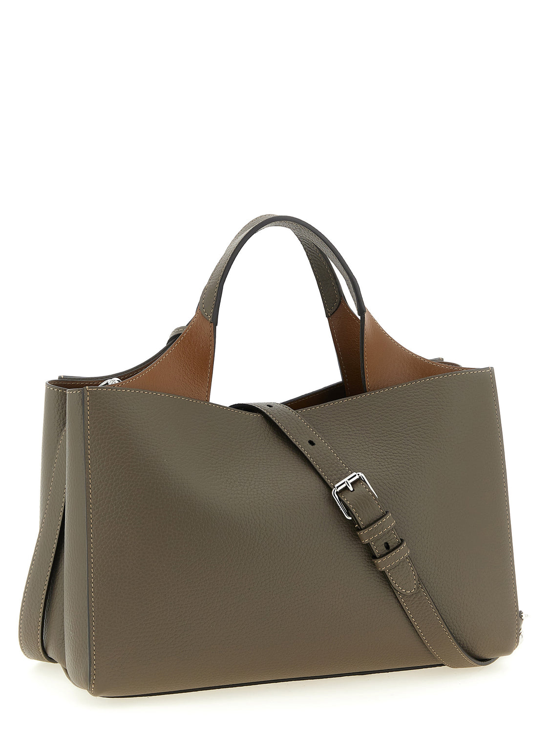 Gray Calfskin Handbag