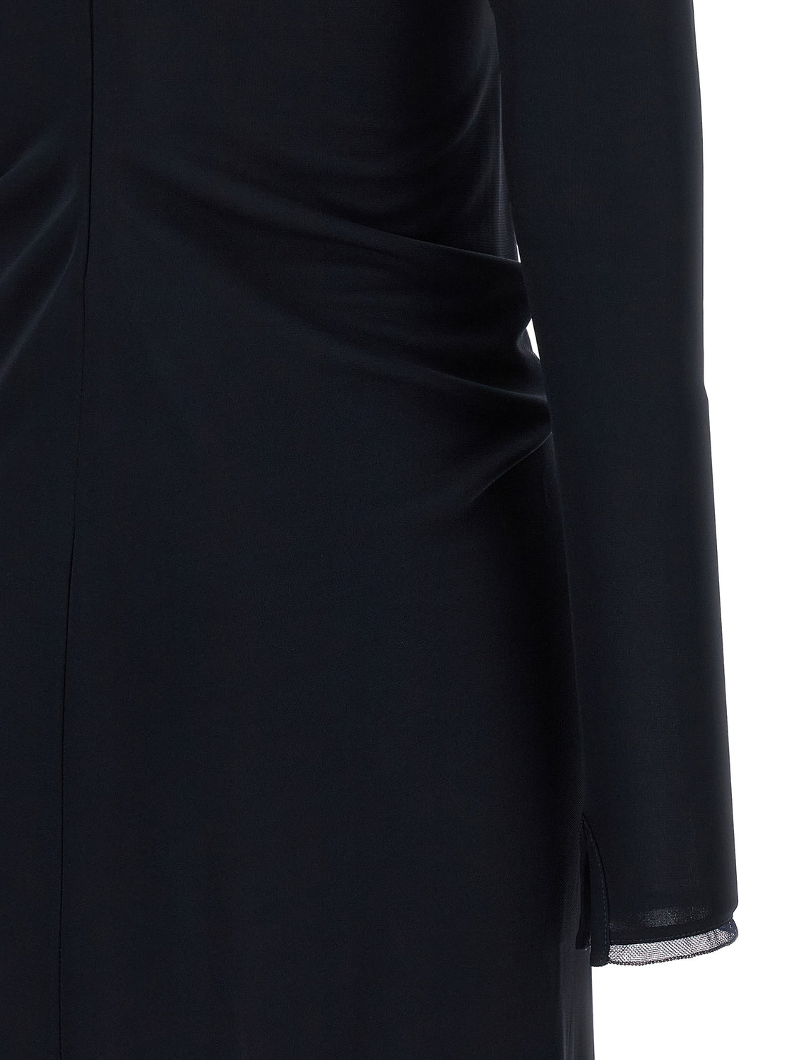 Blue Viscose Long Dress