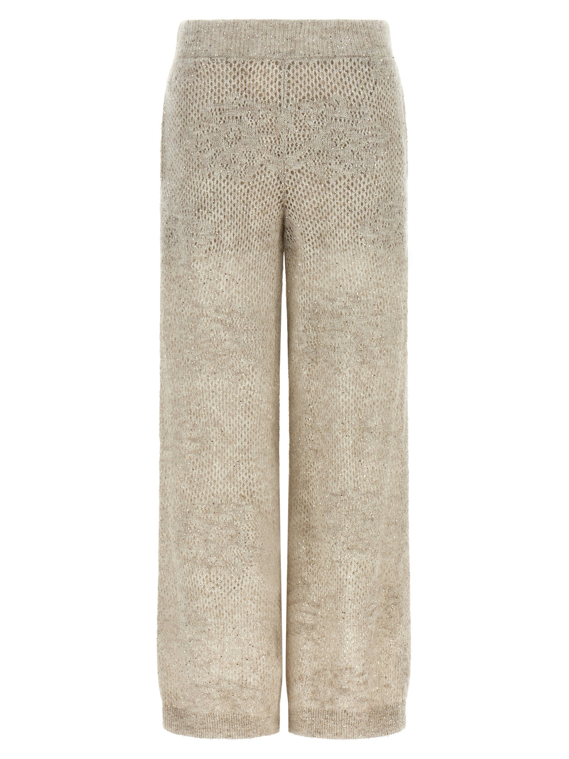Beige Nylon Casual Pants