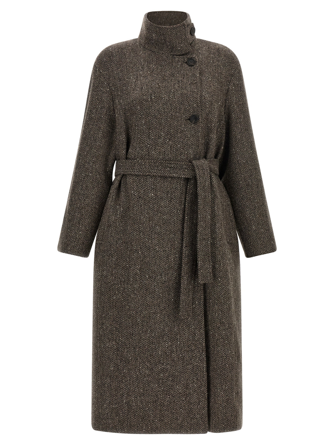 Brown Virgin Wool Coat