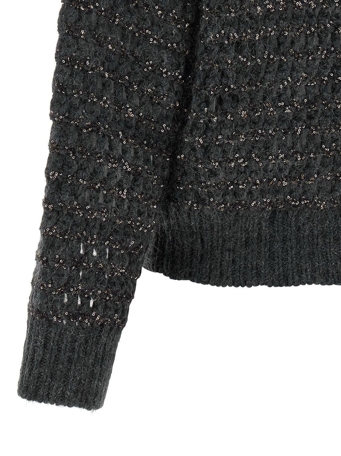 Gray Elastane Cardigan