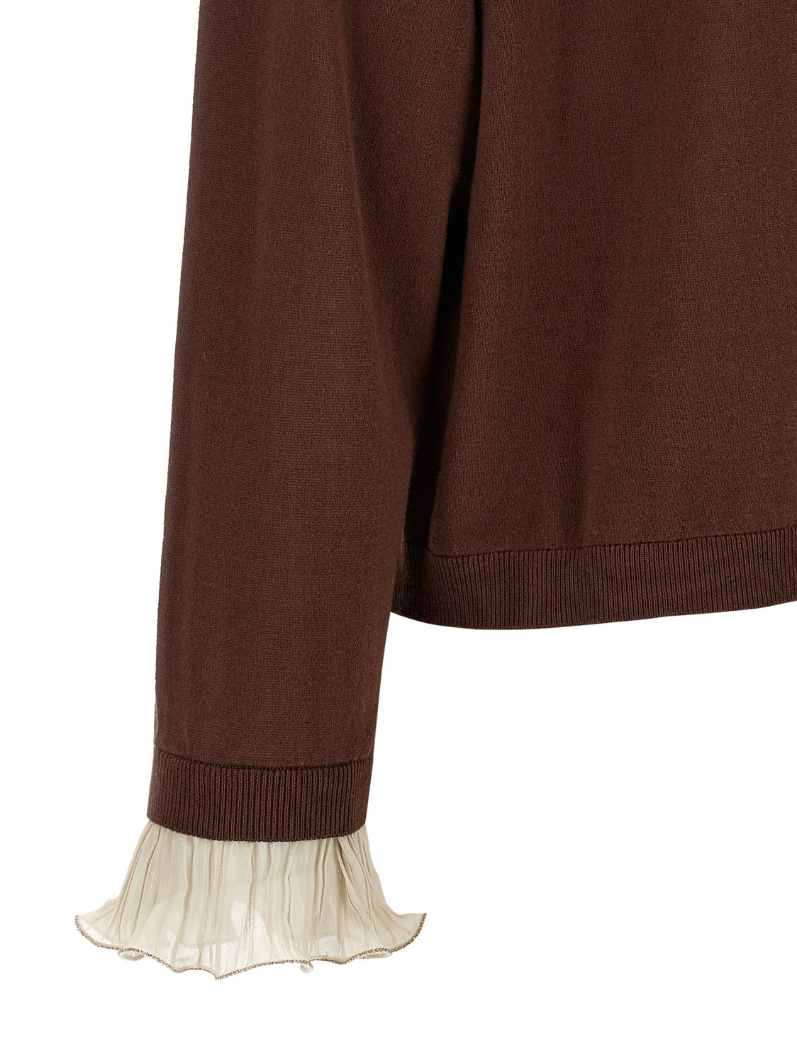 Brown Virgin Wool Cardigan