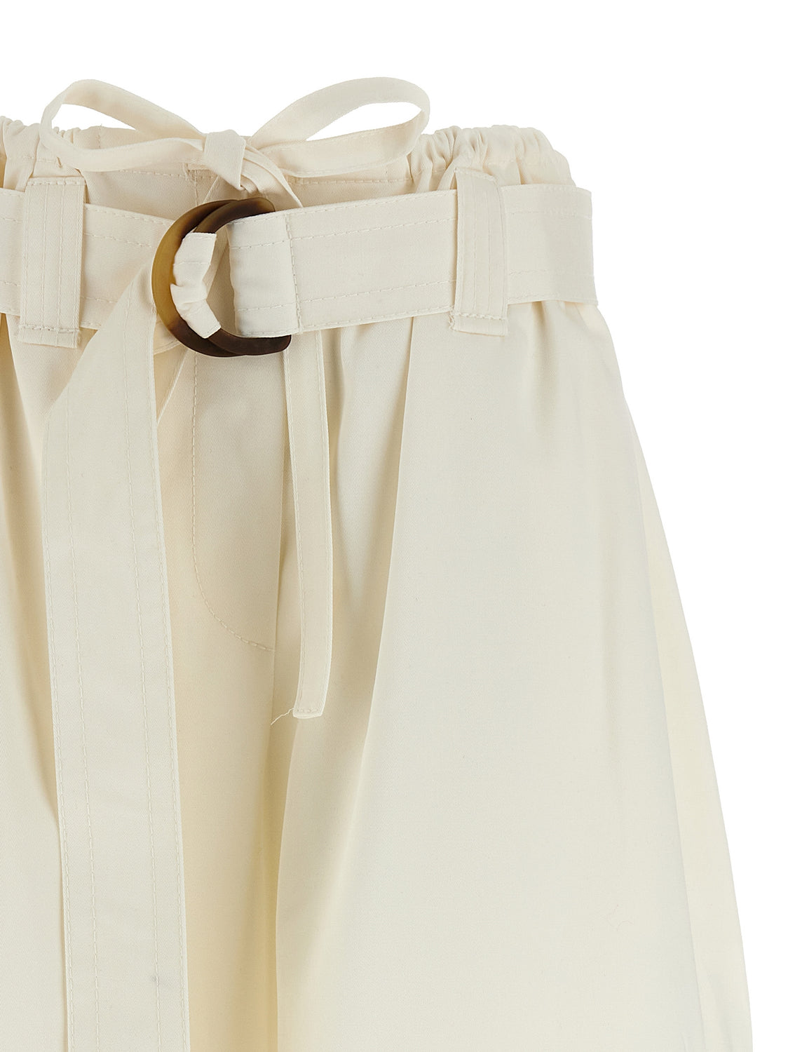 White Cotton Bermuda Shorts