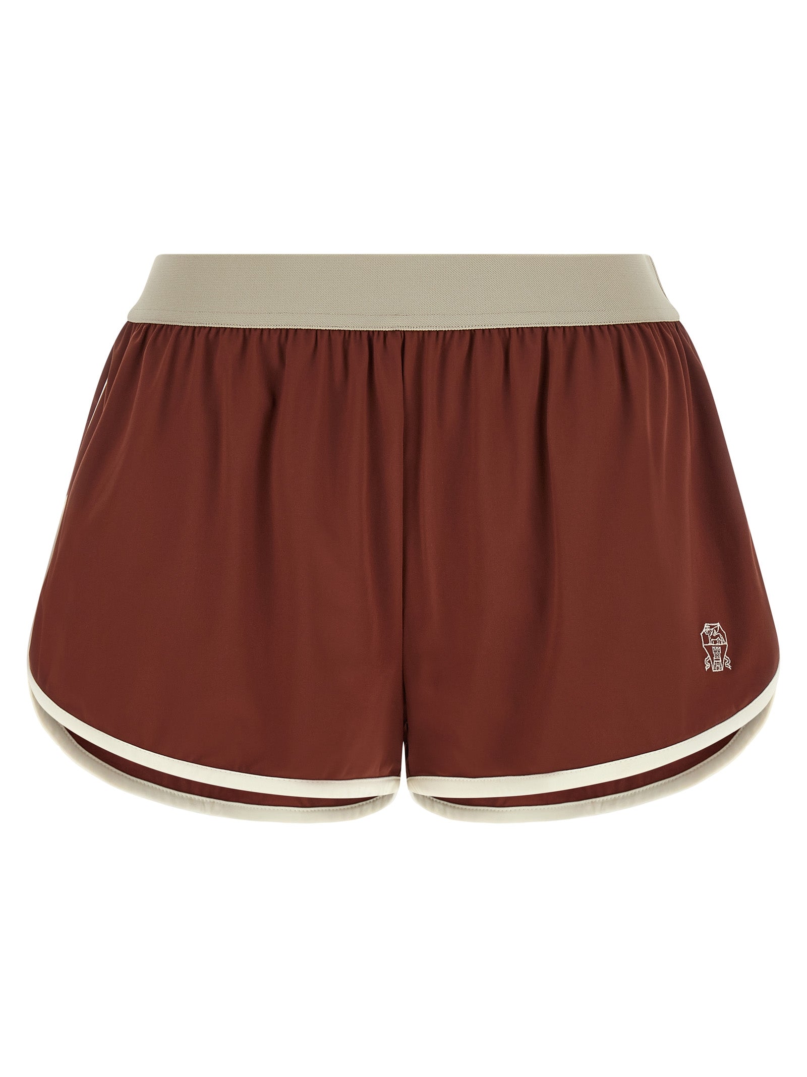 Bordeaux Polyamide Bermuda Shorts
