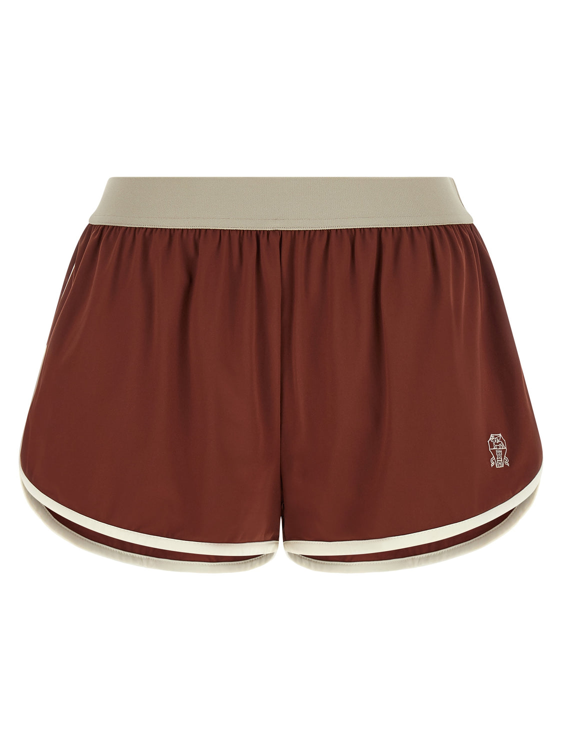 Bordeaux Polyamide Bermuda Shorts