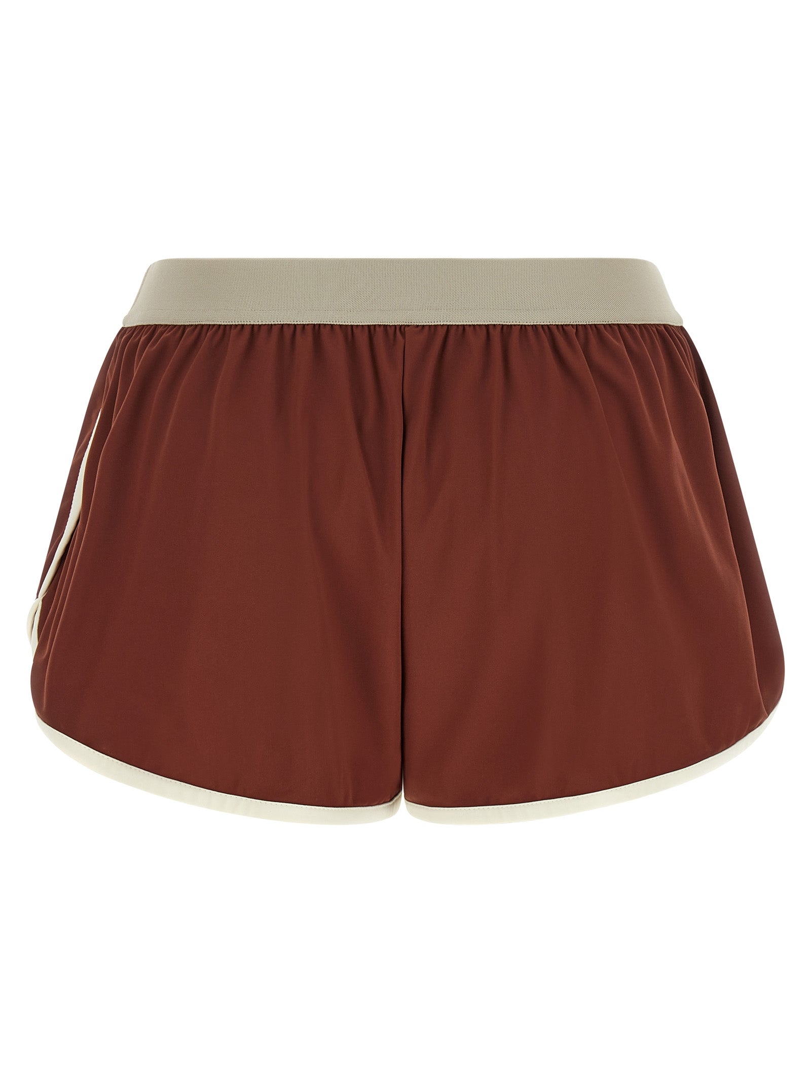 Bordeaux Polyamide Bermuda Shorts