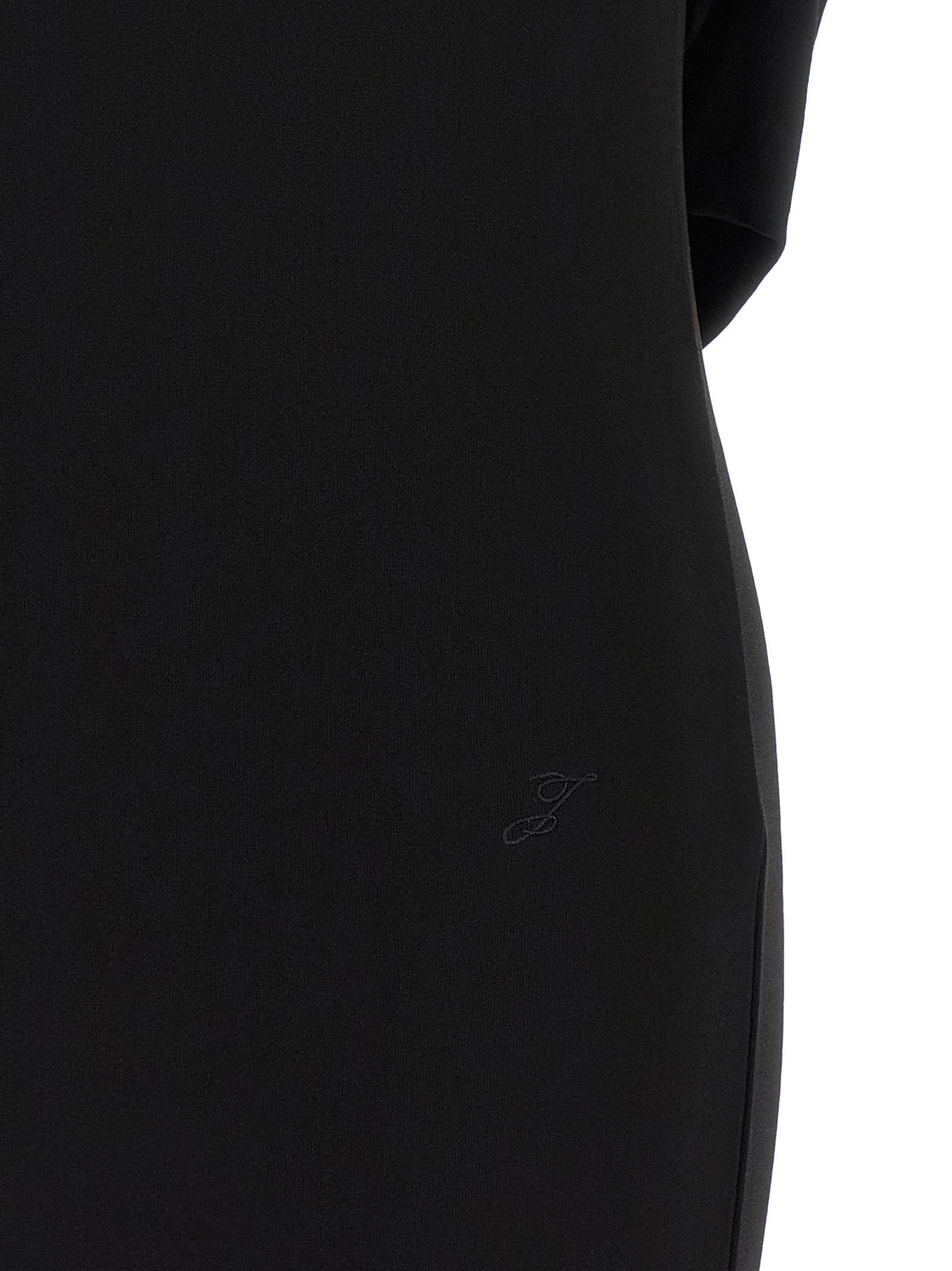 Black Viscose Short Dress