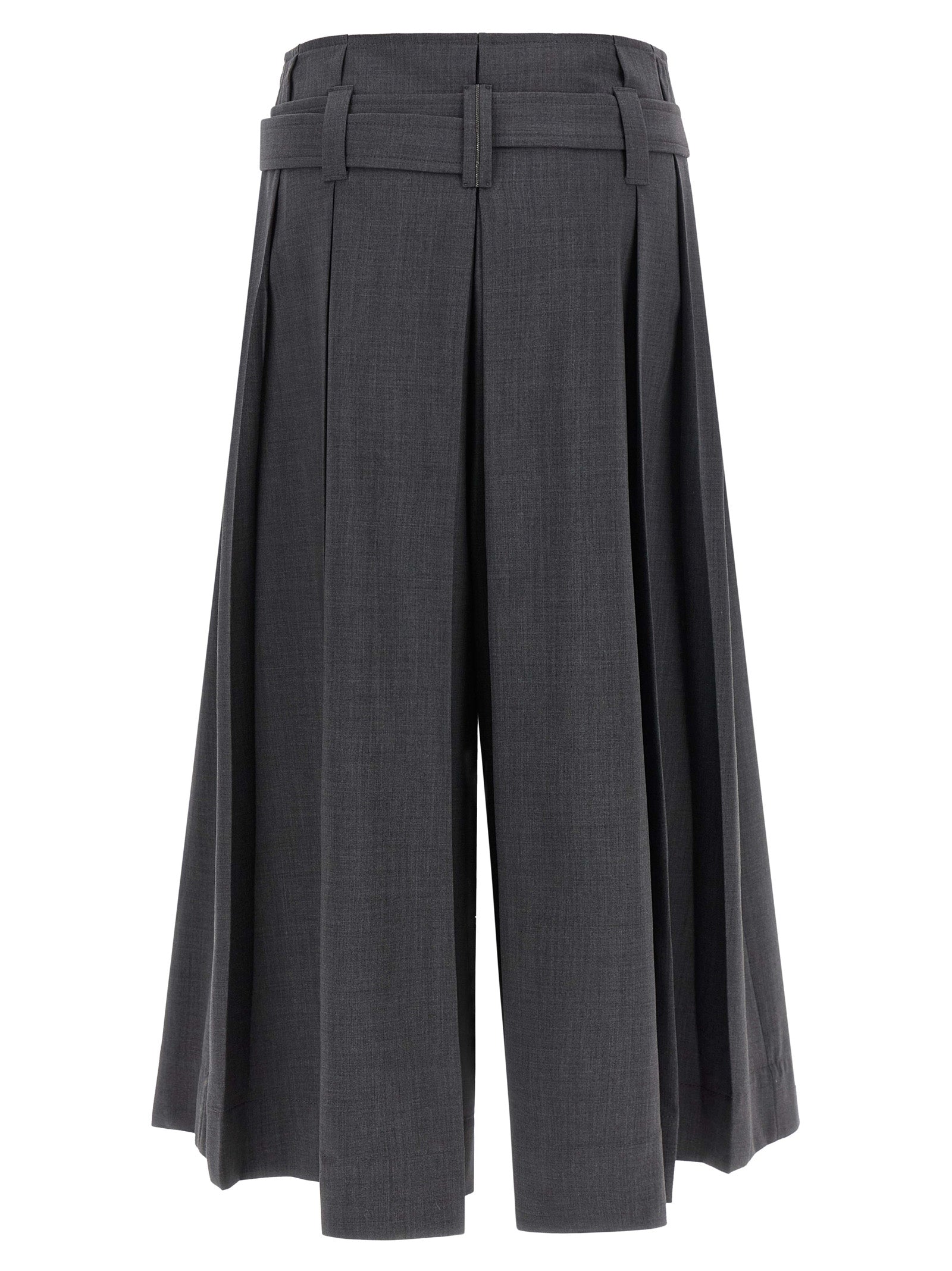 Gray Virgin Wool Bermuda Shorts