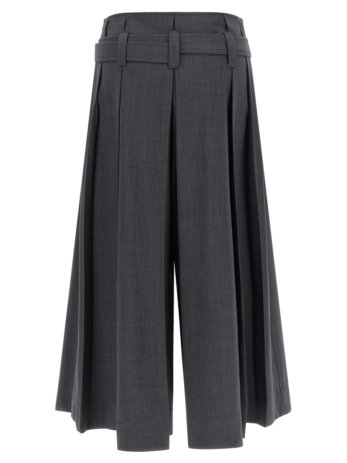 Gray Virgin Wool Bermuda Shorts