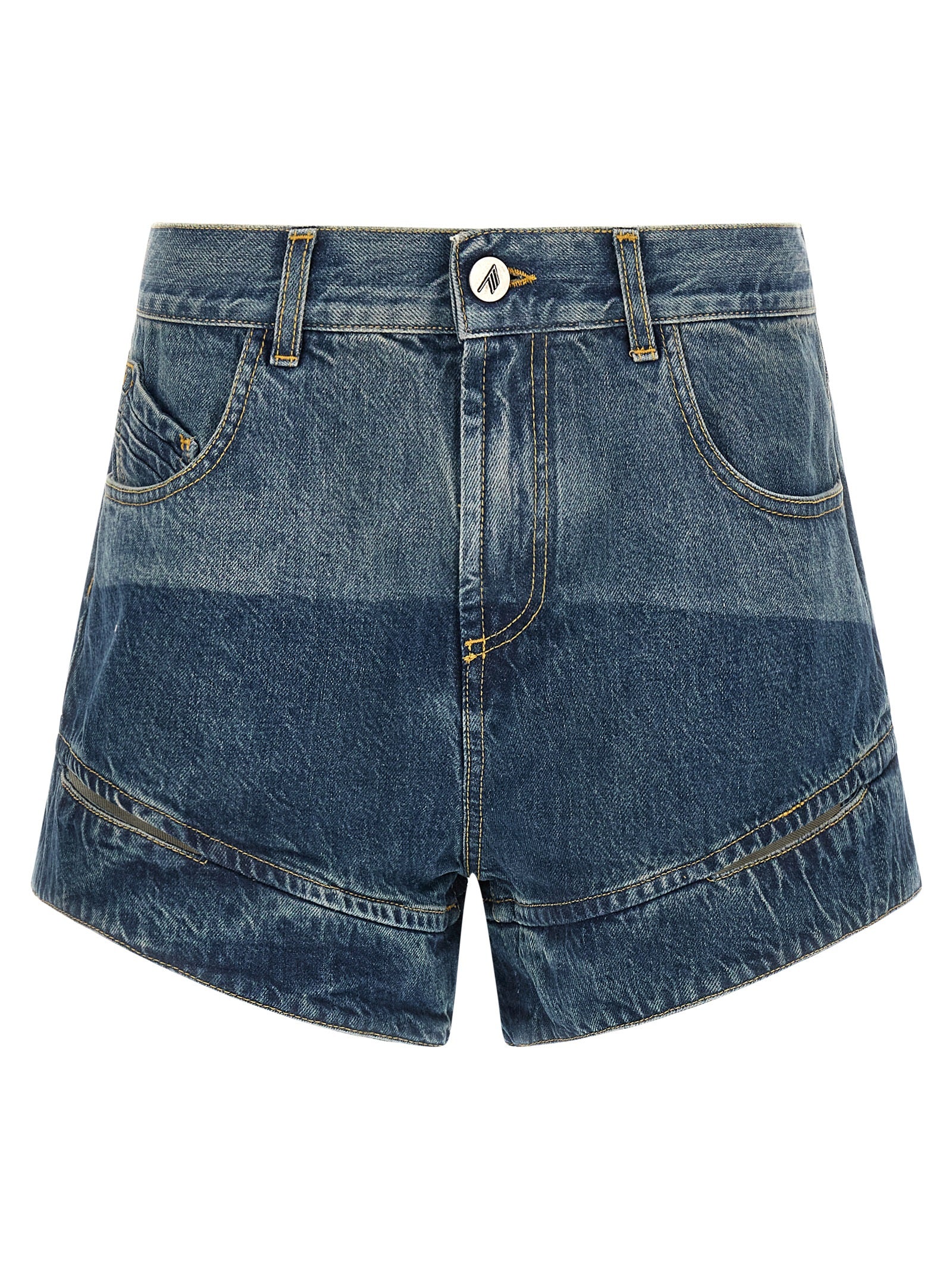Blue Cotton Bermuda Shorts