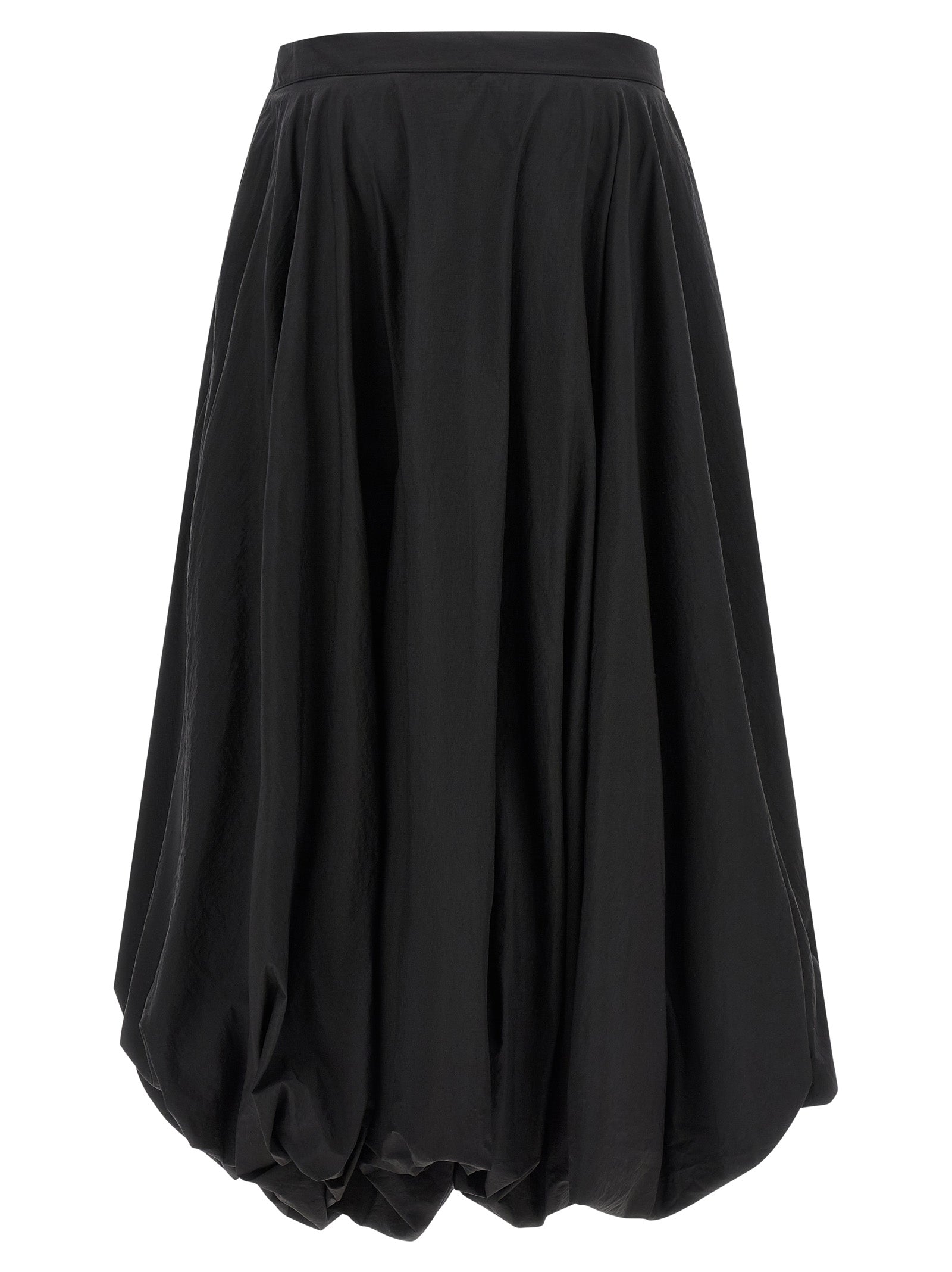 Black Polyamide Mini Skirt